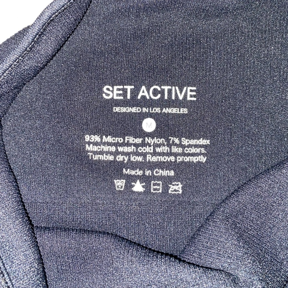 Nwot Set Active Sculpflex Ribbed One Shoulder Bra… - image 5